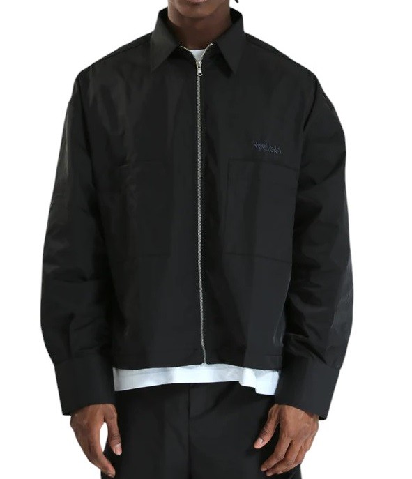 WORK SHIRT NYLON CROP BLACK