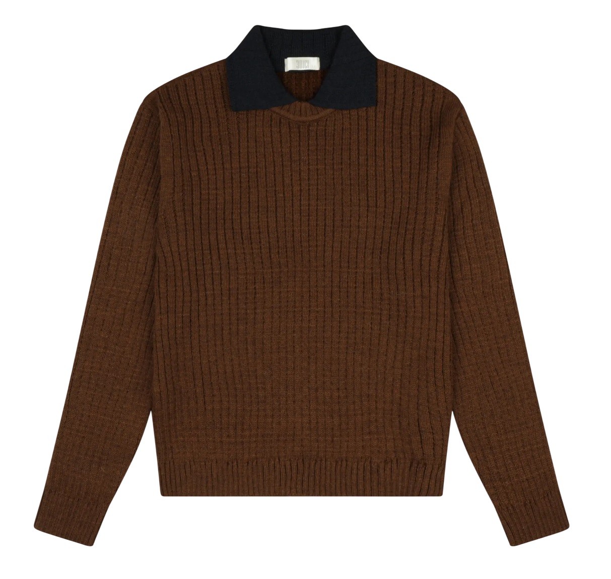 CREW NECK SWEATER WITH COLLAR