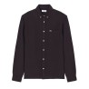 Lacoste - CAMICIA DI LINO REGULAR FIT BROWN