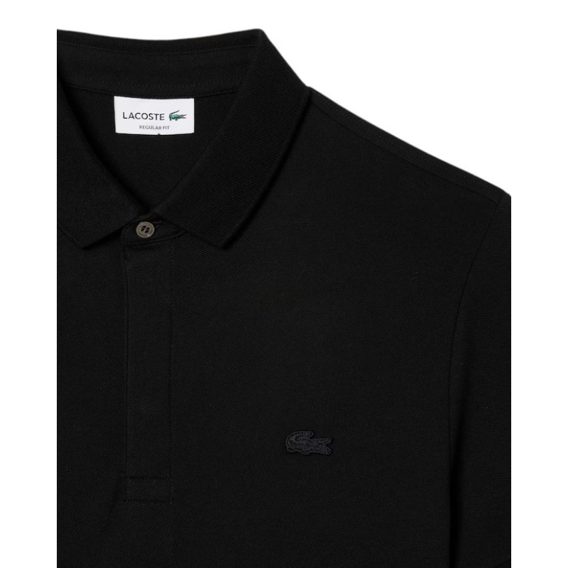 Lacoste - POLO REGUALR FIT PIQUE' ELASTICIZZATO BLACK