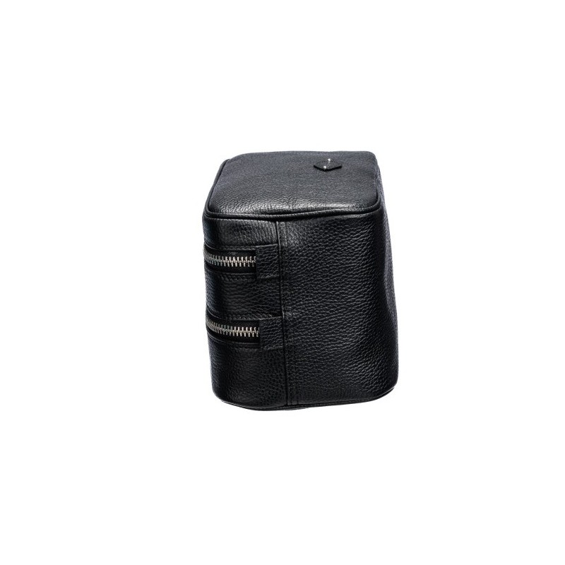 Albertoluti - TROUSSE DE TOILETTE ZIPPÉE EN CERF NOIRE