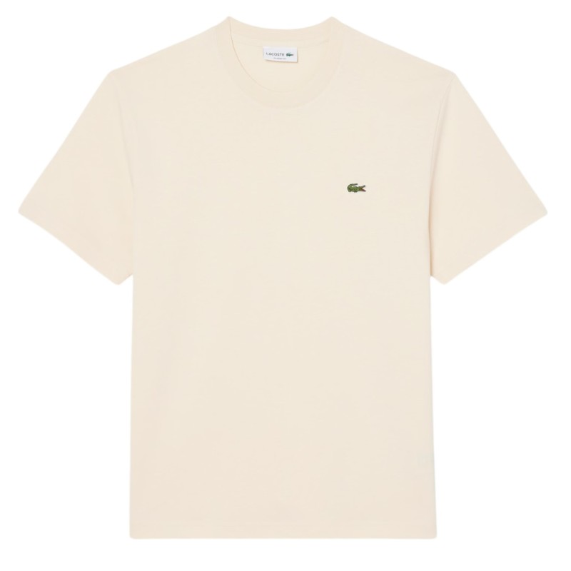 Lacoste - T-SHIRT IN COTONE BEIGE