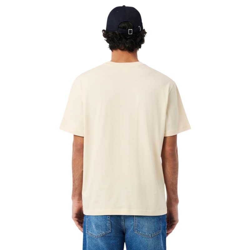 Lacoste - T-SHIRT IN COTONE BEIGE