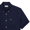Lacoste - CAMICIA DI  LINO BLUE NAVY