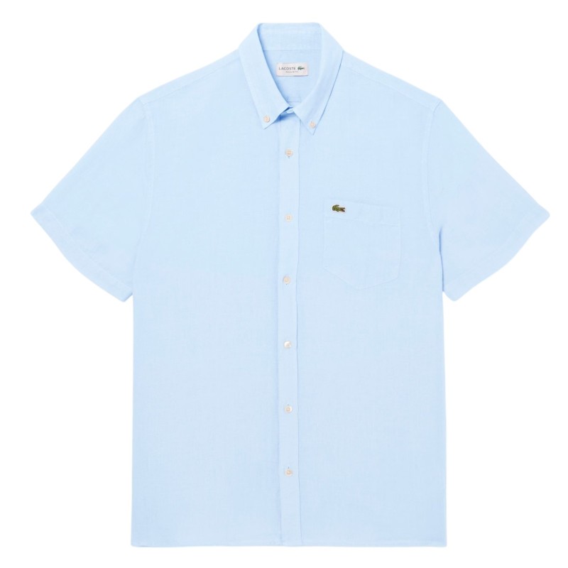 Lacoste - CAMICIA DI LINO BLUE