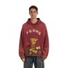 Found - WILDLIFE EMBROIDERED HOODIE WASHED BERRY