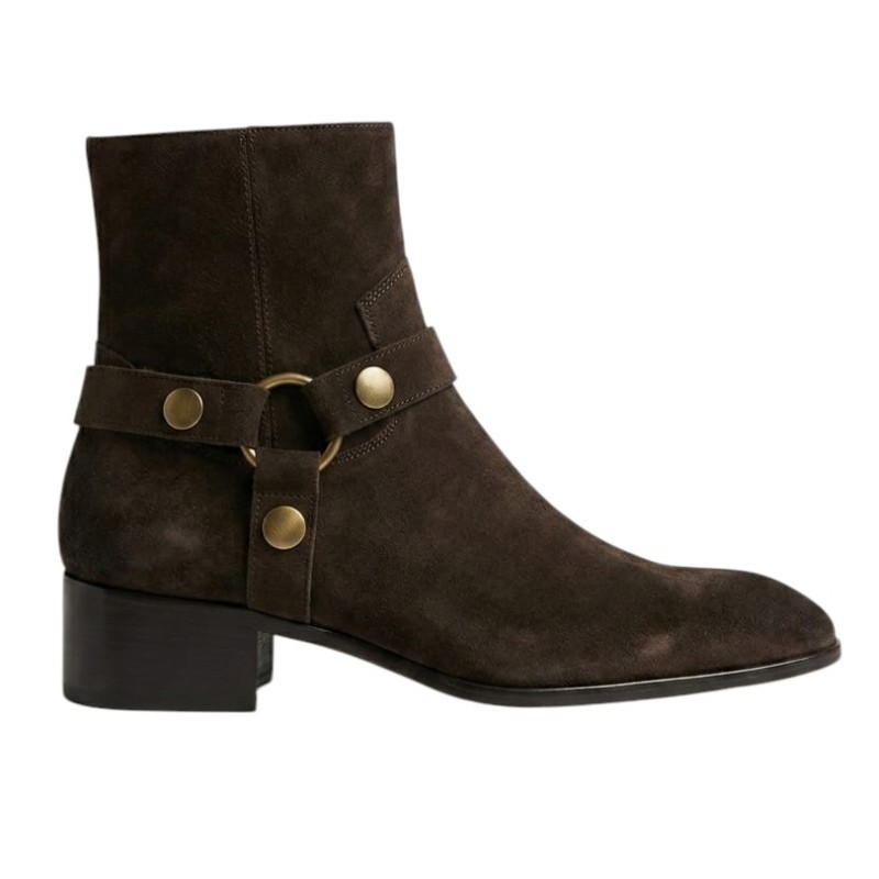 Sangue - SUEDE WESTERN BOOTS COCOA