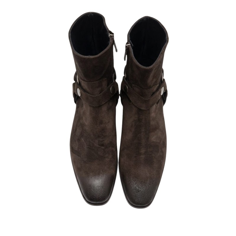 Sangue - WESTERN BOOTS AUS WILDLEDER KAKAO