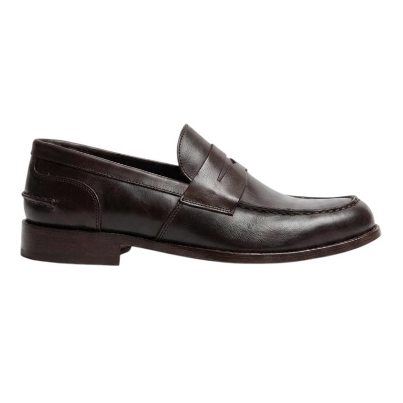Sangue - MOCASSIN EN CUIR MARRON FONCÉ