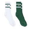 Lacoste - COTTON SOCKS WHITE/GREEN