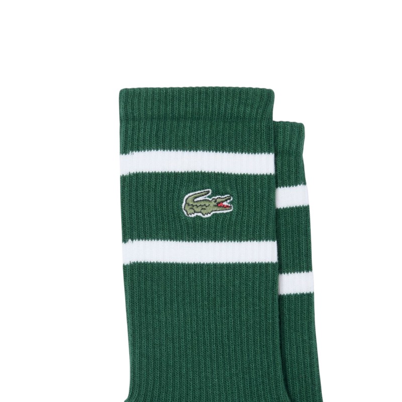 Lacoste - CHAUSSETTES EN COTON BLANC/VERT