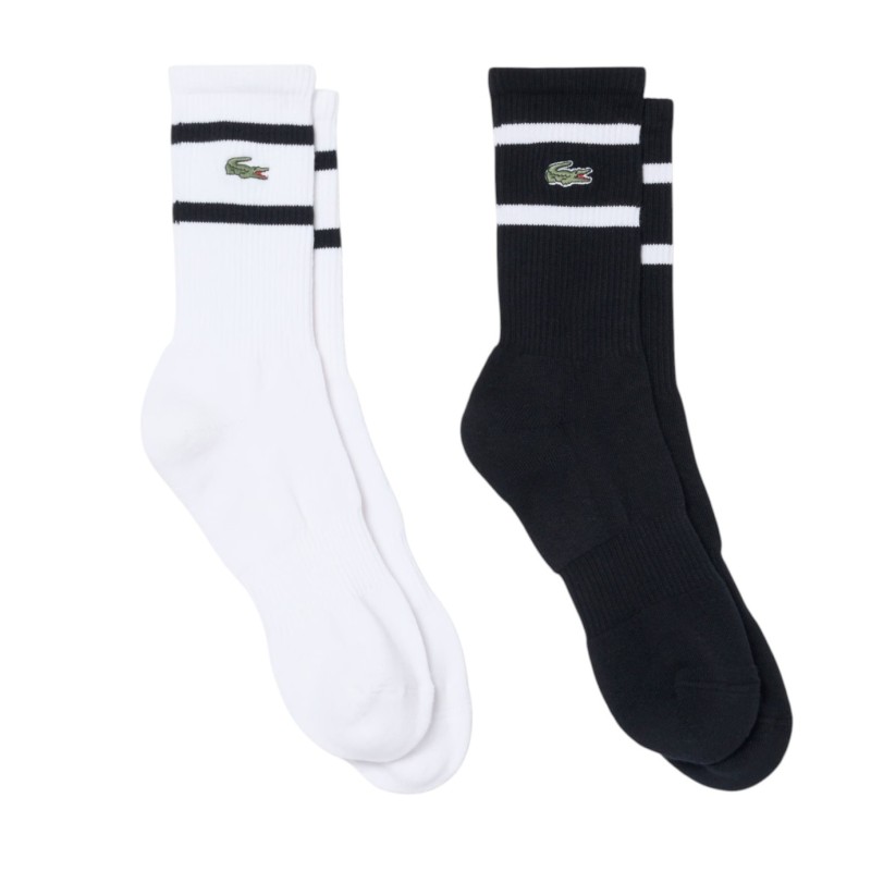 Lacoste - CALZINI IN COTONE WHITE/BLACK