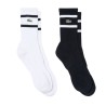 Lacoste - COTTON SOCKS WHITE/BLACK