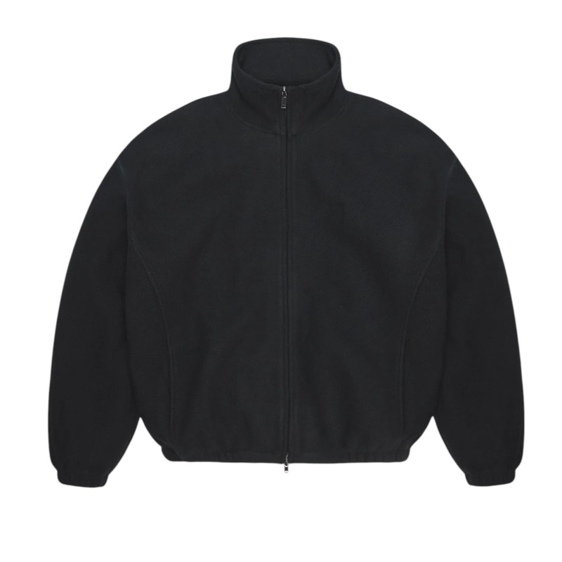 Rains - FLEECE ZIP JACKET SCHWARZ