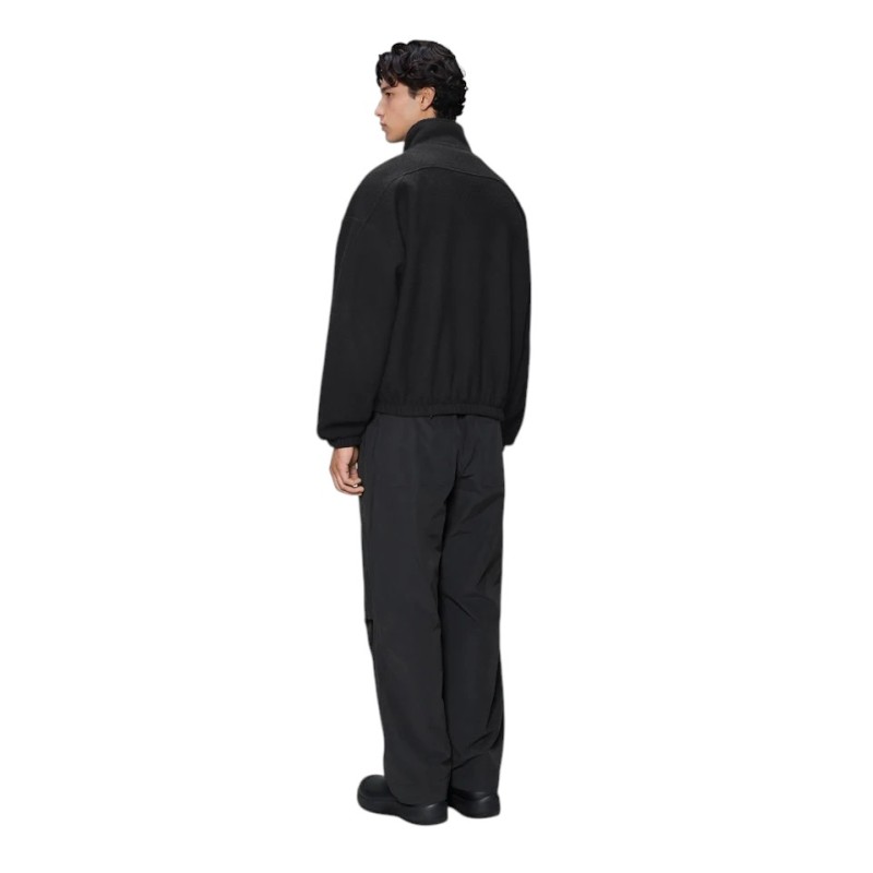 Rains - FLEECE ZIP JACKET SCHWARZ