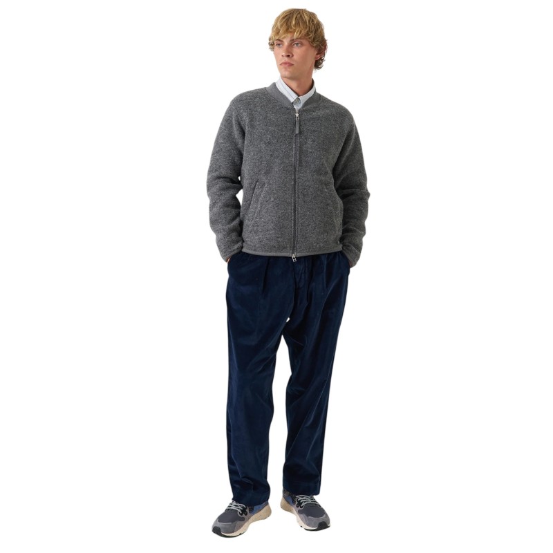Universal Works - ZIP BOMBER GRAU