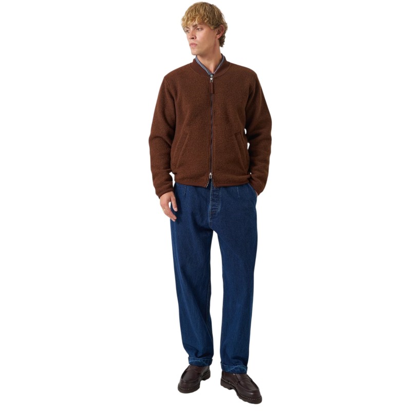 Universal Works - BOMBER ZIP CACAO