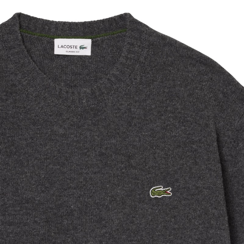 Lacoste - CARDED WOOL JUMPER GREY