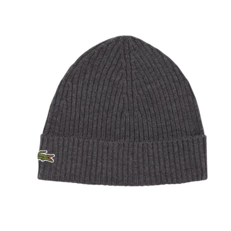 Lacoste - WOOL BEANIE GREY