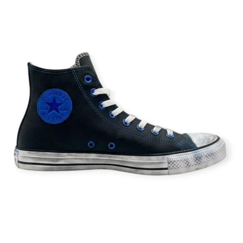 Converse - CTAS LEATHER SCHWARZ BLAU
