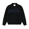 ARTE Antwerp - STENCIL ZIP CARDIGAN BLACK