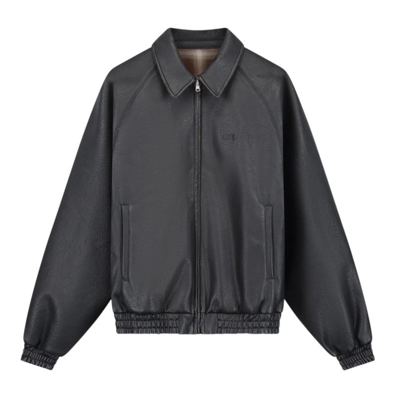 ARTE Antwerp - REVERSIBLE LEATHER UNIFORM JACKET BLACK
