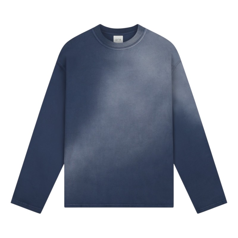 ARTE Antwerp - T-SHIRT MANCHES LONGUES STENCIL SUNFADE NAVY