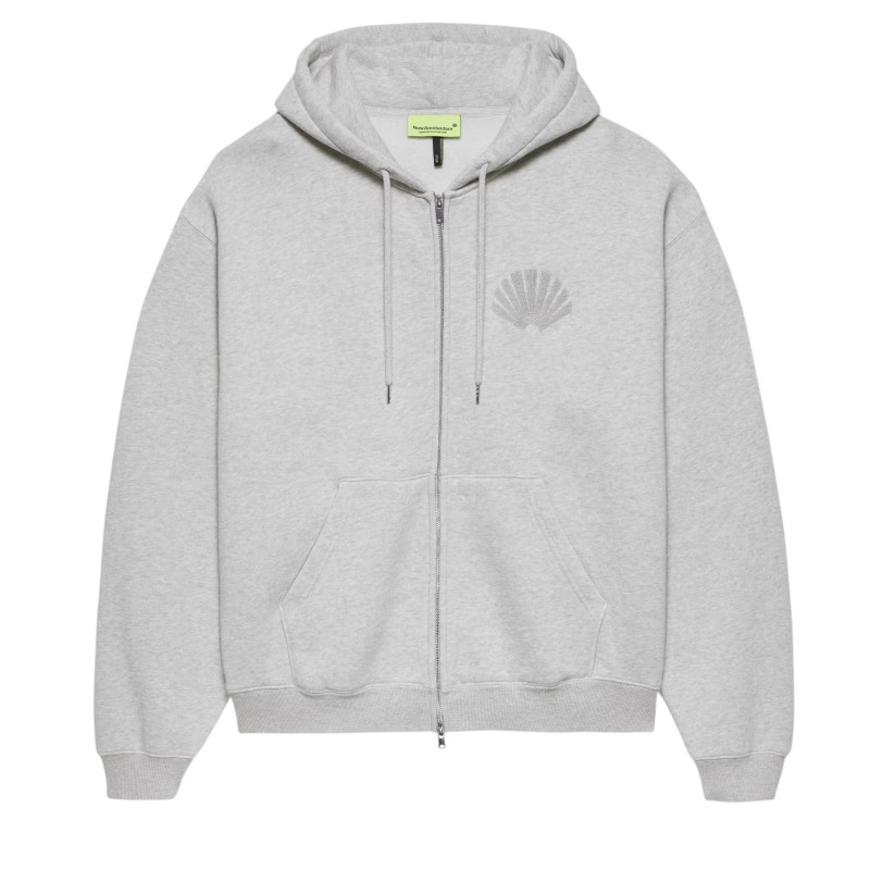 New Amsterdam Surfassociation - CHOP ZIP HOODIE GREY MELANGE