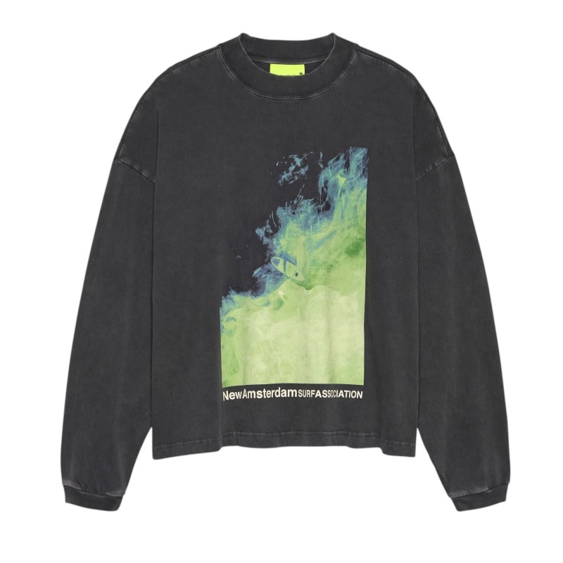 New Amsterdam Surfassociation - HEAT WAVE LONGSLEEVE CAVIAR