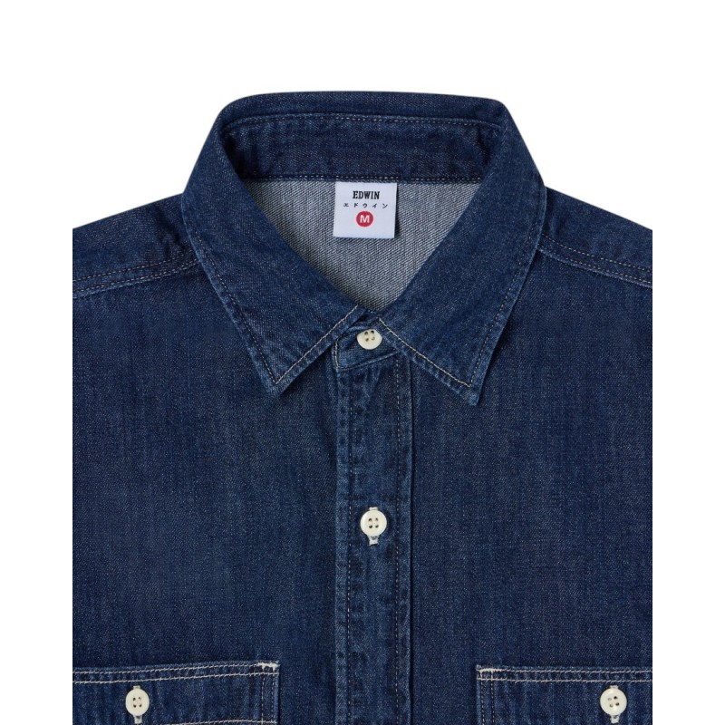 Edwin - WORK SHIRT BLUE DARK USED
