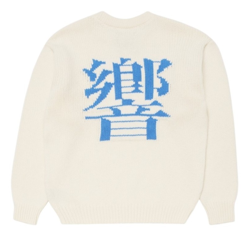 Edwin - ELLIS HIBIKI SWEATER OFF WHITE/BALTIC