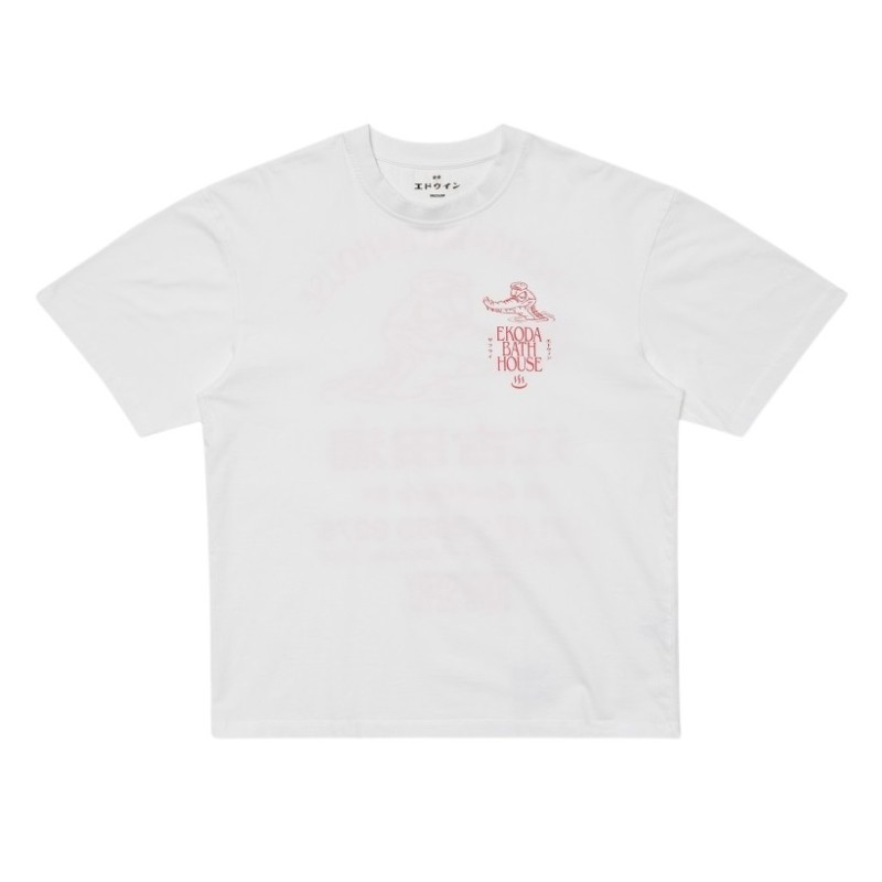 Edwin - EKODA BATH HOUSE T-SHIRT WEISS