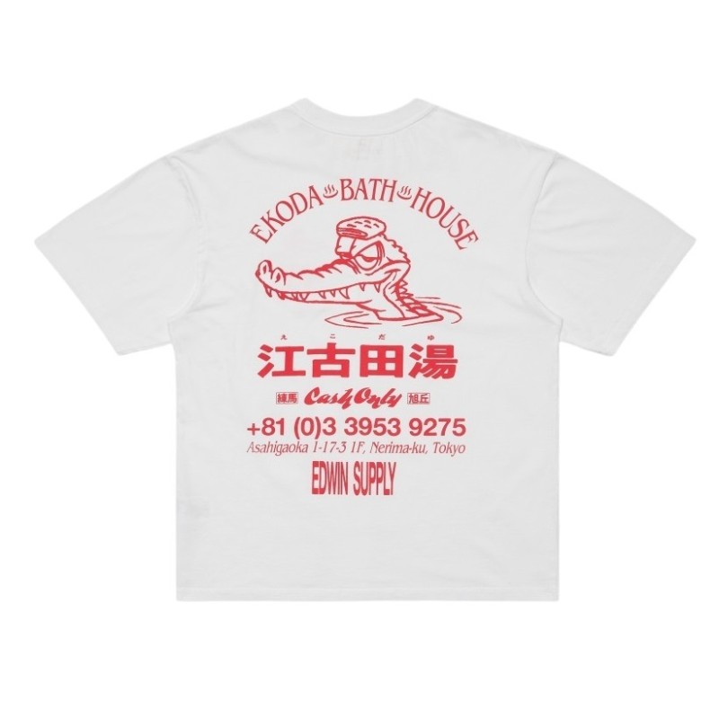 Edwin - EKODA BATH HOUSE T-SHIRT WHITE