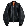 Sunflower - LEATHER FLIGHT JACKET BLACK