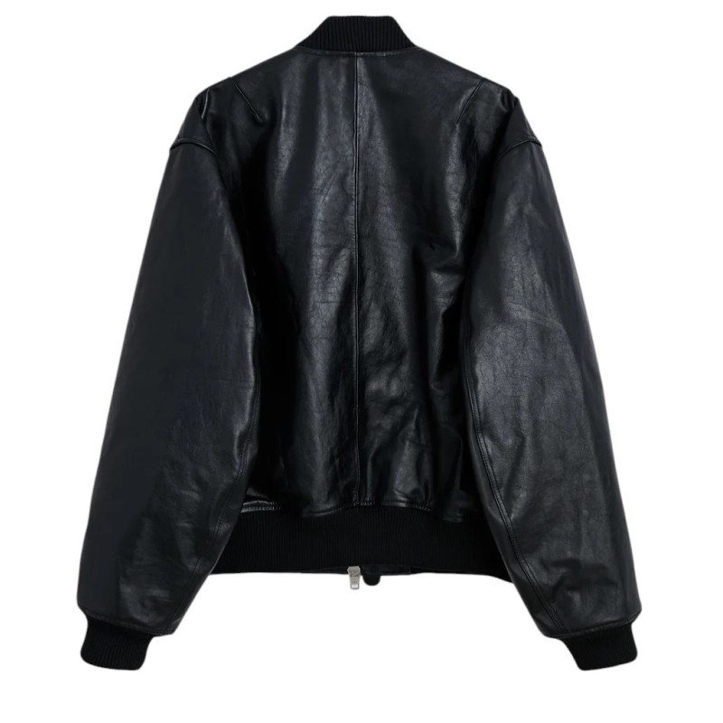 Sunflower - LEATHER FLIGHT JACKET BLACK