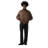 New Amsterdam Surfassociation - REVERSIBLE BOMBER JACKET BROWN/SEA BLUE