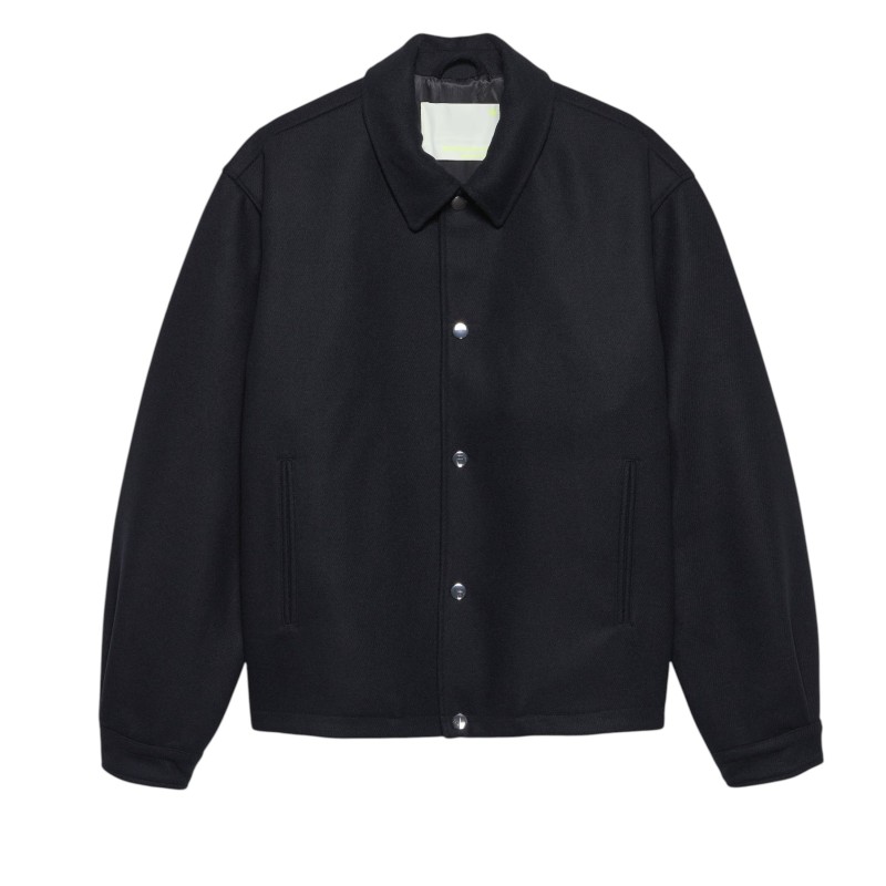 New Amsterdam Surfassociation - WOOL COACH JACKET BLACK
