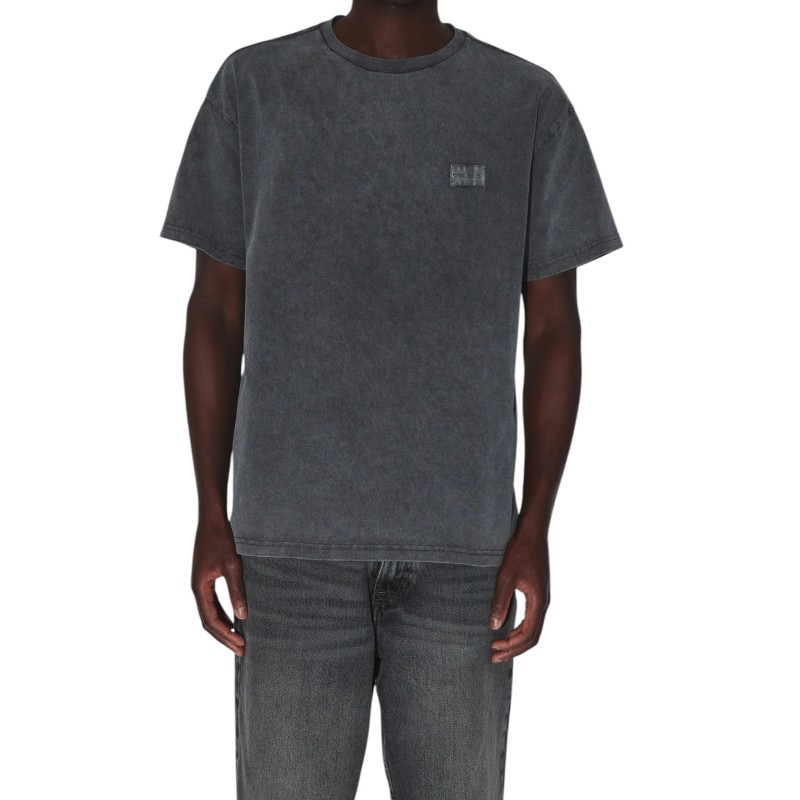 DR. DENIM - TROOPER TEE GREY BLACK OVERDYE