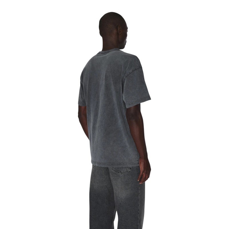 DR. DENIM - TROOPER TEE GREY BLACK OVERDYE
