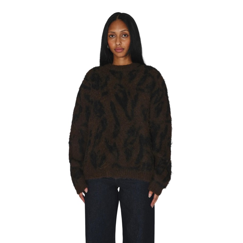 DR. DENIM - MIC SWEATER BROWN BLACK SCRIBBLE