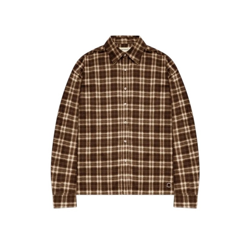 Reternity - SOMEWHERE SOMEHOW FLANNEL SHIRT BROWN