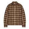 Reternity - SOMEWHERE SOMEHOW FLANNEL SHIRT BROWN