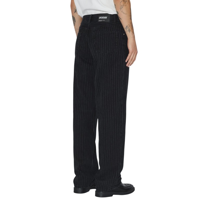 DR. DENIM - OMAR RELAXED PLEATED WASHED BLACK PINSTRIPE