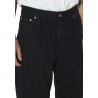 DR. DENIM - OMAR RELAXED PLEATED WASHED BLACK PINSTRIPE