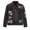 Found - DENIM PATCHWORK JACKET BLACK