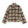 Found - PLAID QUARTER ZIP FLEECE PULLOVER CREAM/BLACK/FOREST