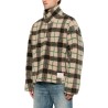 Found - PLAID QUARTER ZIP FLEECE PULLOVER CREAM/BLACK/FOREST