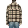 Found - PLAID QUARTER ZIP FLEECE PULLOVER CREAM/BLACK/FOREST