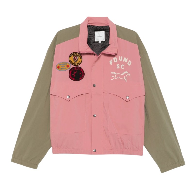 Found - SPORT WINDBREAKER JACKET MAGENTA/OLIVE