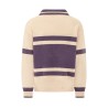 Found - KNIT JERSEY CREAM/PURPLE